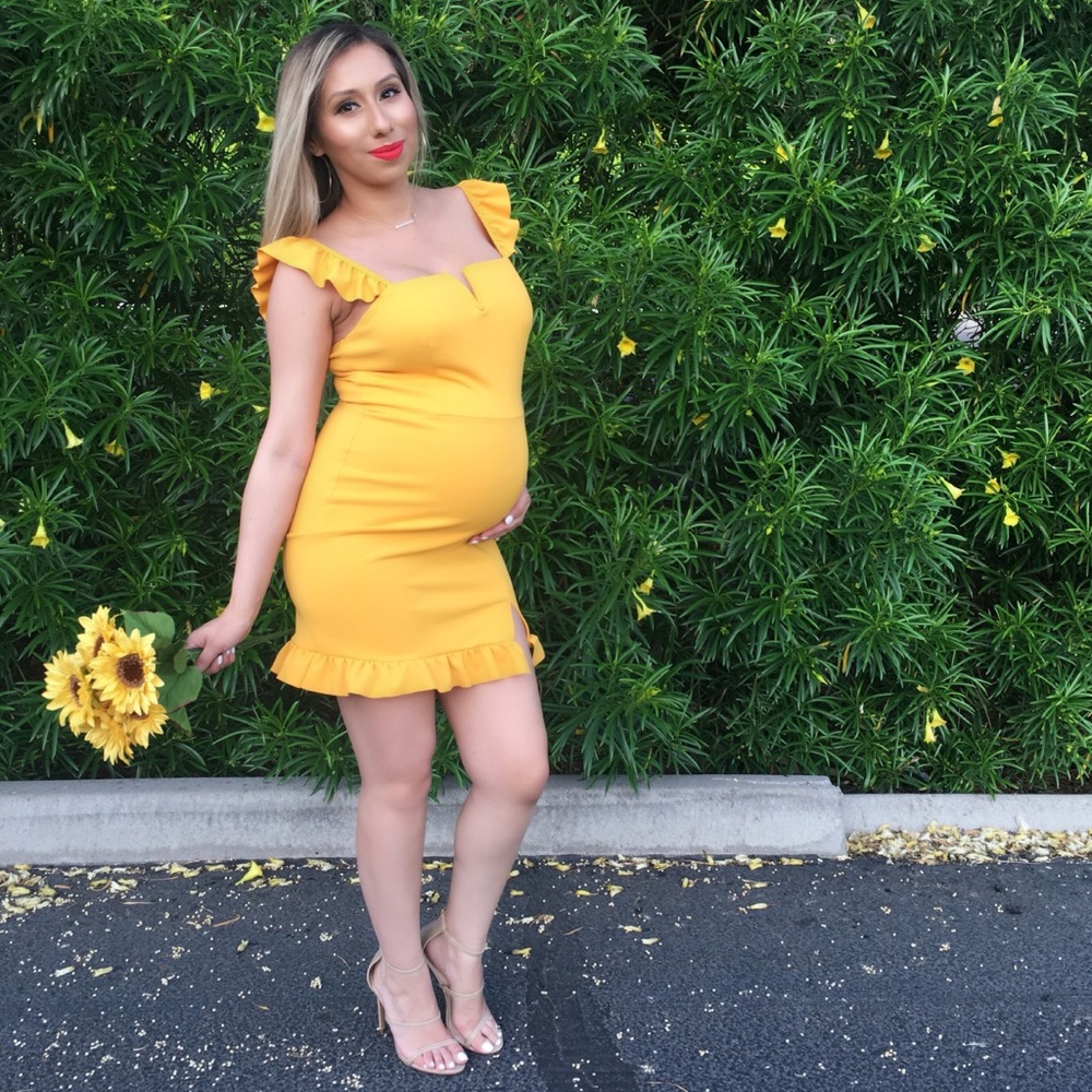 🌼 Mustard Ruffle Dress 🌼